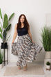 Mae Abstract Slash Print Midaxi Skirt