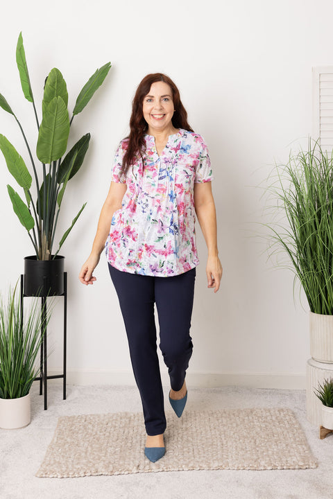 Connie Floral Shirt Style Top