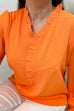 Roseanna Ruffle Neck Shirt Style Top