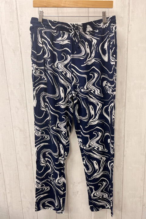 Sacha Swirl Print Pull-On Trousers