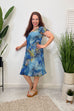 Valeria Tropical Ditsy Flower Reversible Dress
