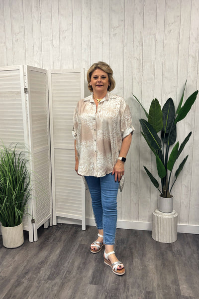 Debbie Animal Print Longline Shirt
