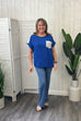 Rae Openwork Patch Pocket Top