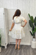 Vivienne Metallic Paisley Print Dress