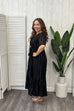 Rosina Boho Metallic Stripe Dress
