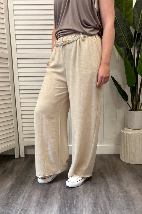 Catalina Wide Leg Belted Trousers