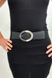 Ariana Glitter Buckle Elasticated Belt