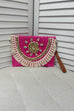 Jennifer Seashell Woven Clutch Bag