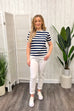 Doreen Stripe Print Tee