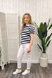 Doreen Stripe Print Tee