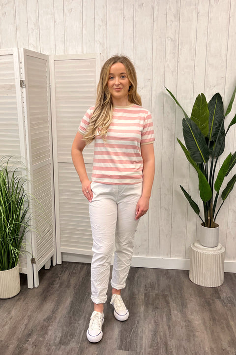 Doreen Stripe Print Tee