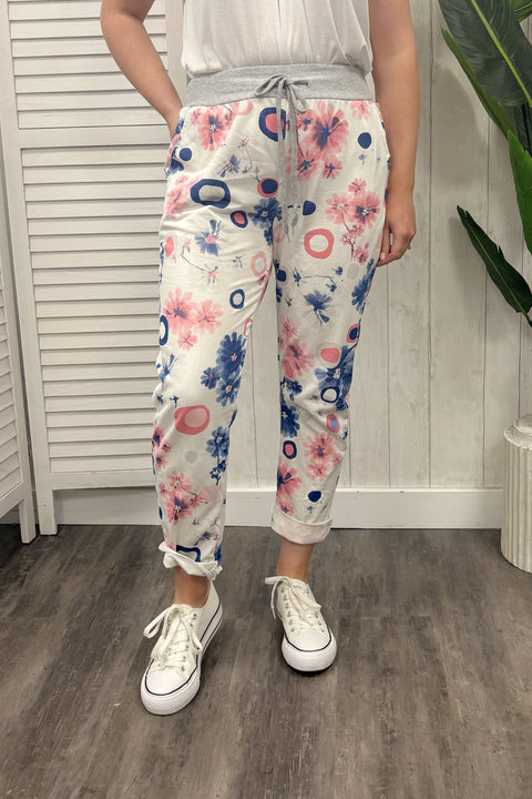 Harriet Geometric Floral Joggers