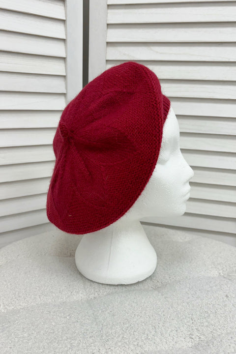 Celine Knitted Flower Beret