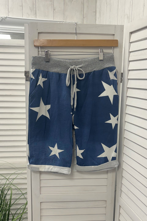 Harriet Star Print Jogger Shorts