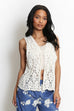Karrie Front Tie Crochet Waistcoat