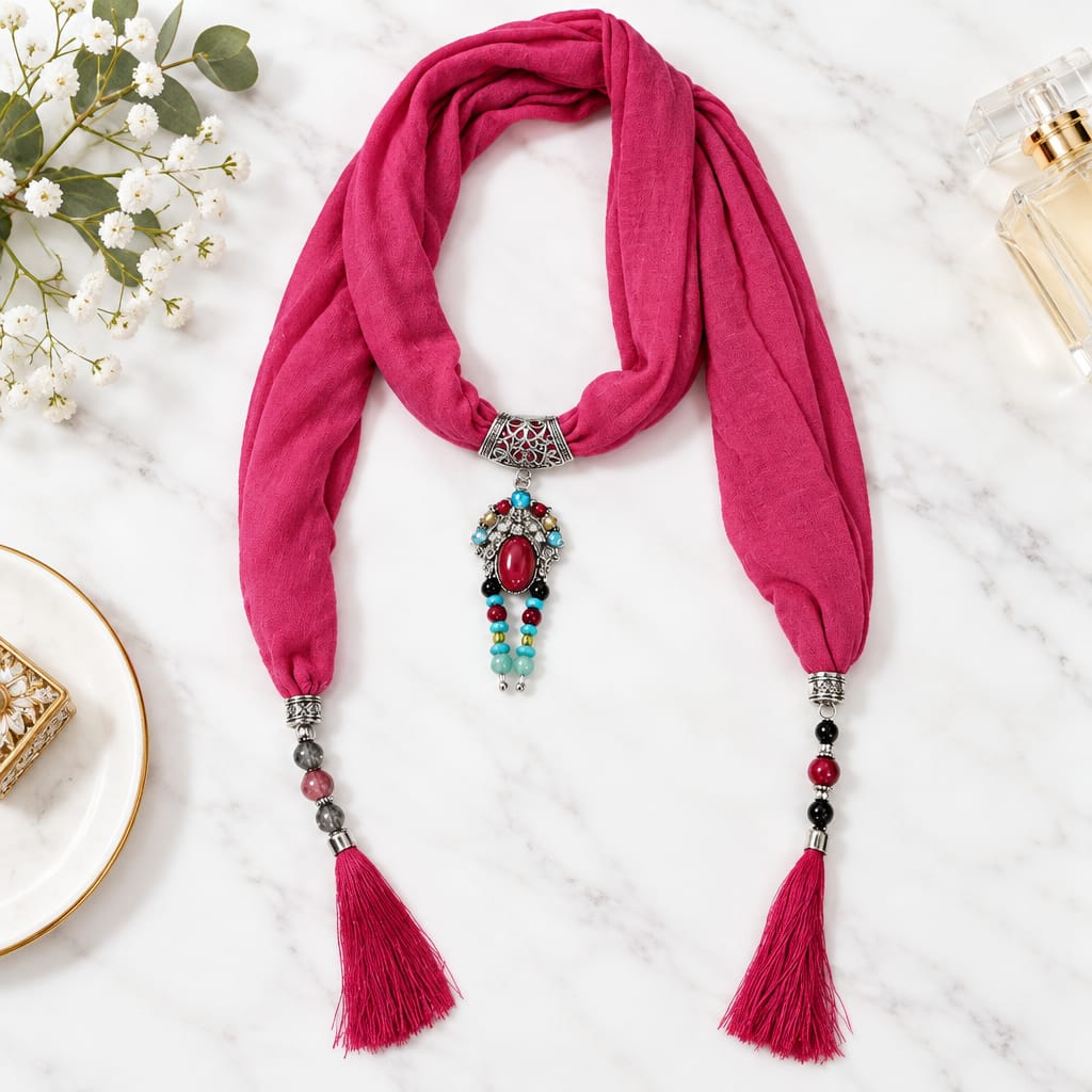 Petra Boho Pendant Scarf