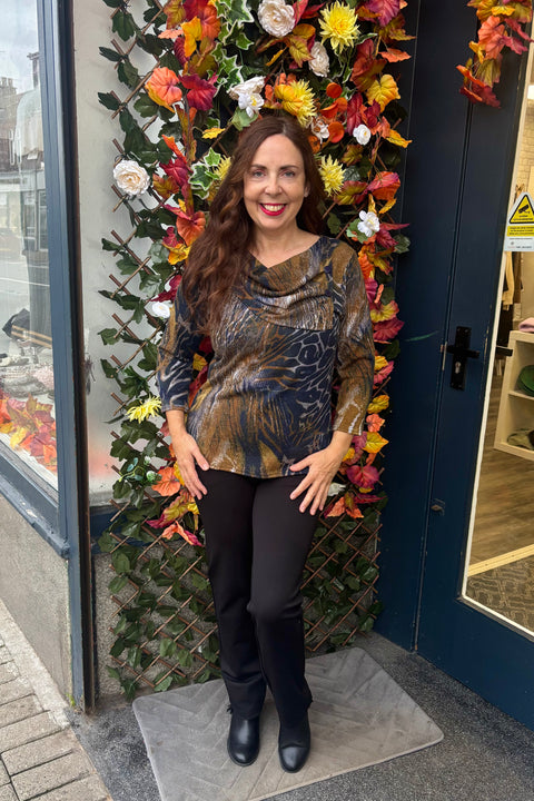 Lizzie Abstract Animal Top