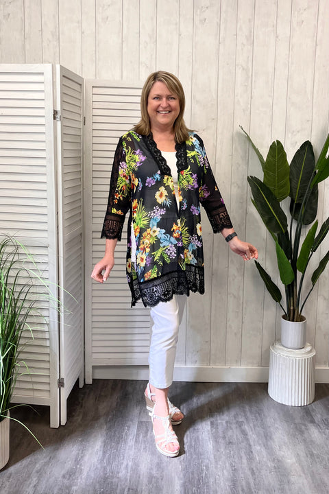 Teresa Floral Print Kimono