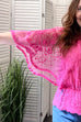 Luanna Lace Detail Batwing Top