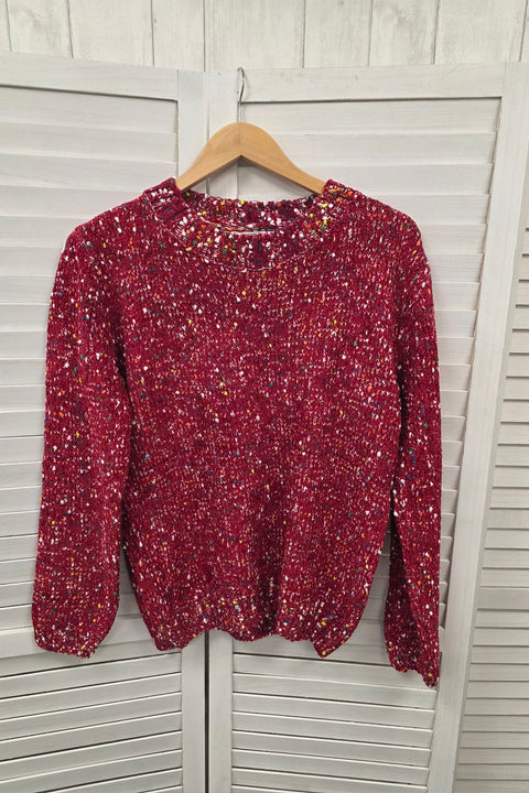 Hilda Flecked Popcorn Knit