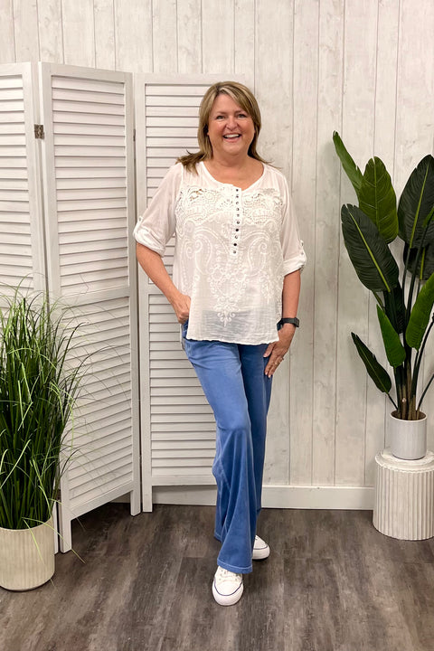 Shona Broderie Anglaise Top