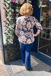 Lou Zip Detail Floral Print Top