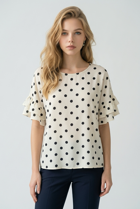 Kiara Spot Print Top