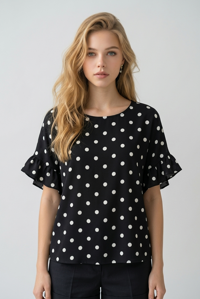 Kiara Spot Print Top