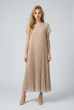 Brielle Spot Print Pleated Maxi Dress
