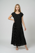 Brielle Spot Print Pleated Maxi Dress