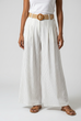 Marina Pinstripe Wide Leg Belted Trousers