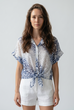 Lilly Animal Front Tie Shirt