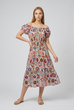 Eloise Floral Tile Midi Dress