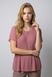 Lana Pleat Detail Short Sleeve Top