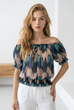 Iris Abstract Wave Print Top