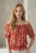 Iris Zebra Print Top