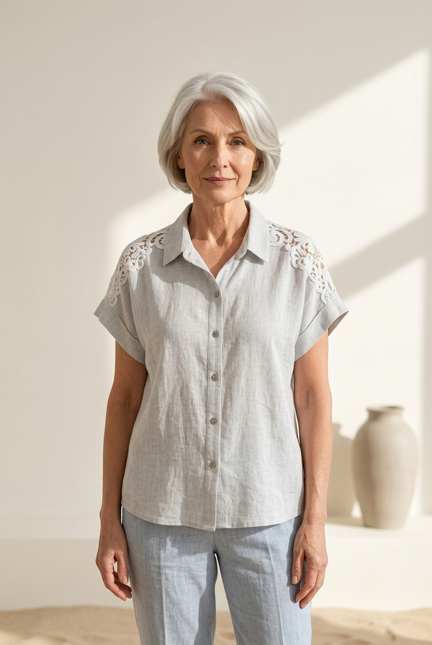 Penny Crochet Detail Shirt