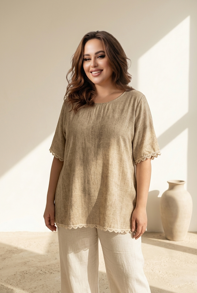 Lulu Crochet Detail Swing Top