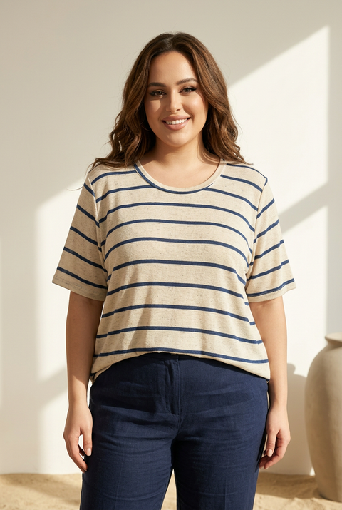 Mae Stripe Swing Tee