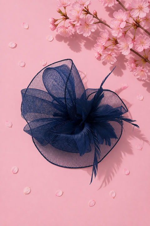 Alessia Flower Feather Fascinator