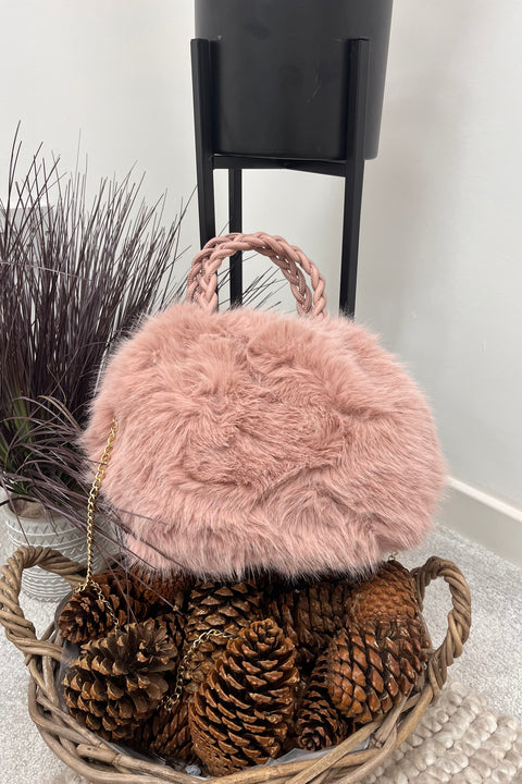 Angelica Faux Fur Handbag