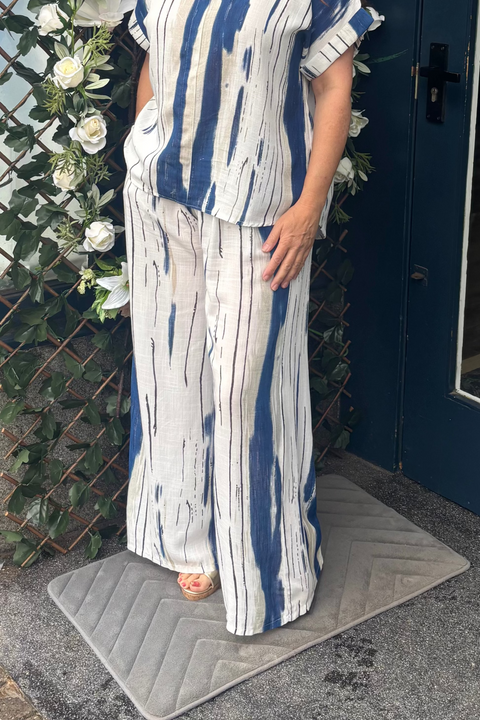 Rani Broken Stripe Belted Trousers