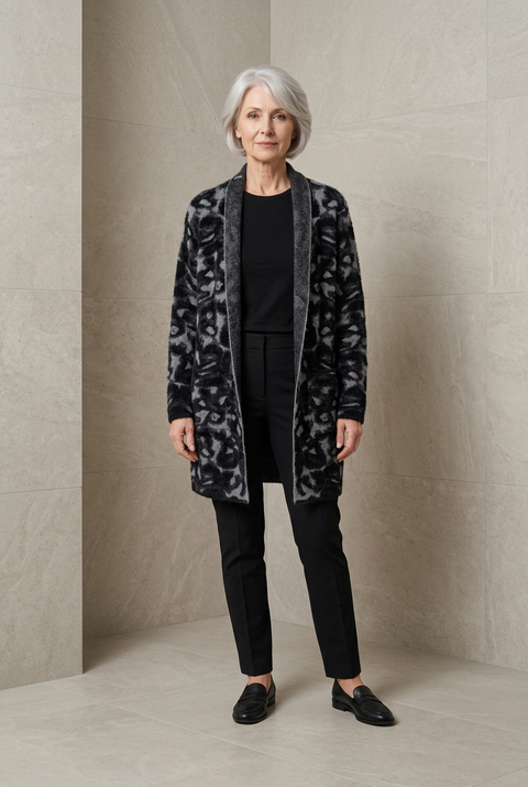 Davina Abstract Coatigan