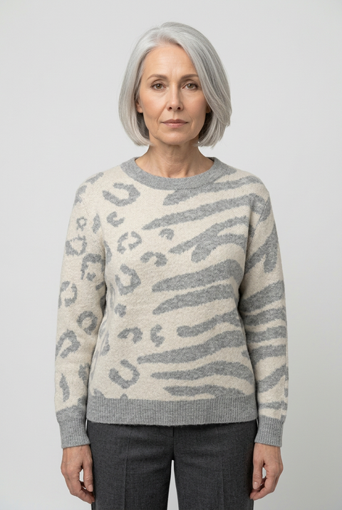 Sorcha Animal Print Knit Top