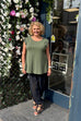 Nova Diamonte Frill Sleeve Top