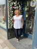 Nova Diamonte Frill Sleeve Top