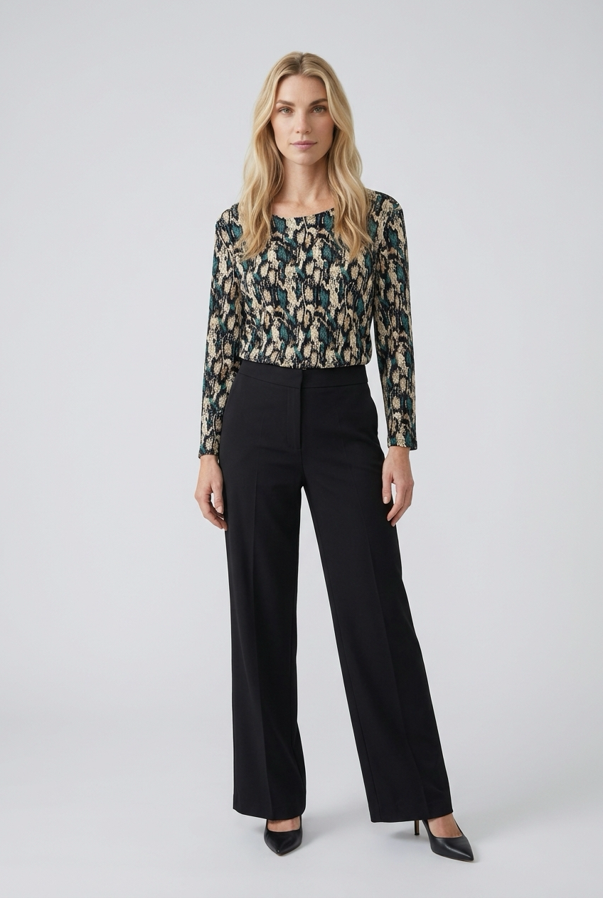 Reece Snake Print Dressy Top