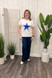 Helenka Sparkle Star Hi-Lo Tee