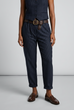 Leigh Belted Pinstripe Trousers