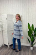 Edith Check Mix Knitted Coatigan